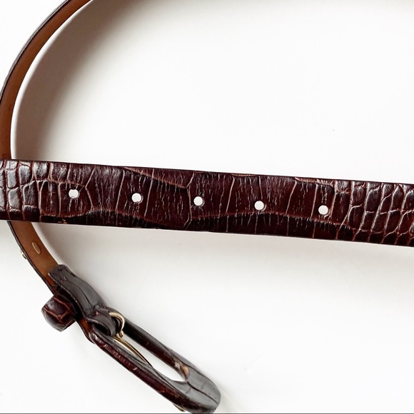 Ralph Lauren Italian Leather Alligator Embossed Belt - Picture 4 of 9
